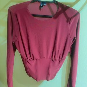 Windsor Pink Puff Sleeve Fitted Bodysuit